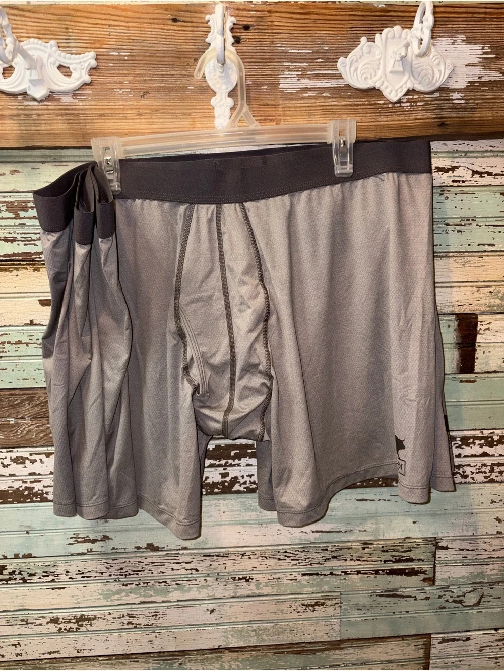 3 pairs Duluth Trading Co Gray Performance Boxer Briefs with elastic Waistband - Picture 2 of 13